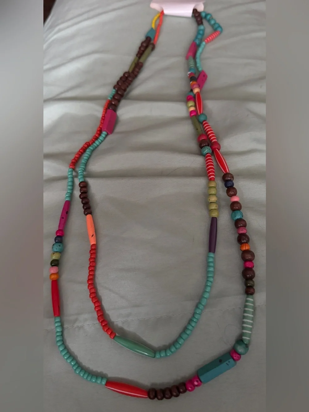 Multicolor Beaded Women's Necklace - Turquoise & Coral Style